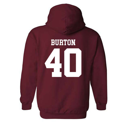 UMass - NCAA Men's Lacrosse : Tyler Burton - Generic Shersey Hooded Sweatshirt-1