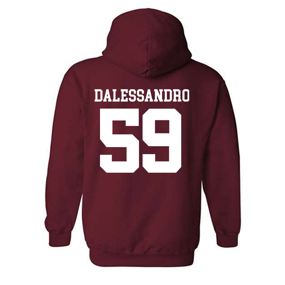 UMass - NCAA Football : Nick Dalessandro - Generic Shersey Hooded Sweatshirt-1