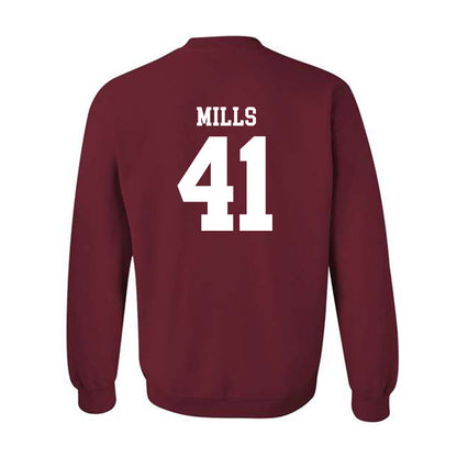 UMass - NCAA Football : Grant Mills - Generic Shersey Crewneck Sweatshirt-1