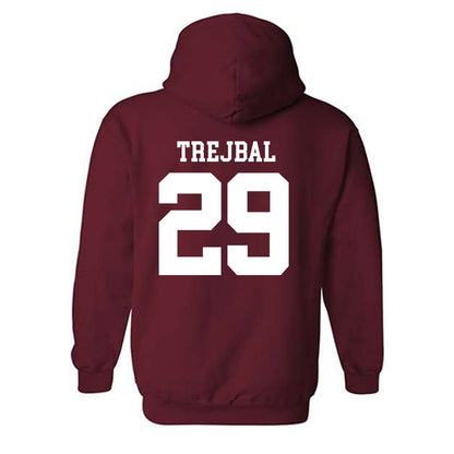 UMass - NCAA Men's Ice Hockey : Tobias Trejbal - Generic Shersey Hooded Sweatshirt-1