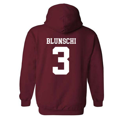 UMass - NCAA Men's Soccer : Jordan Blunschi - Generic Shersey Hooded Sweatshirt-1