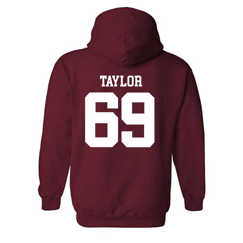 UMass - NCAA Football : Brock Taylor - Generic Shersey Hooded Sweatshirt-1
