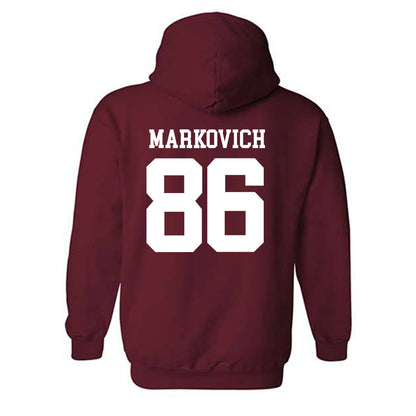 UMass - NCAA Football : Jax Markovich - Generic Shersey Hooded Sweatshirt-1