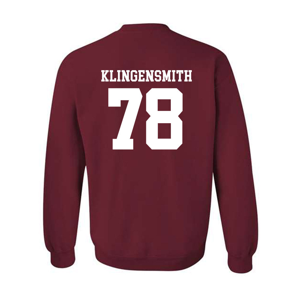 UMass - NCAA Football : Greg Klingensmith - Generic Shersey Crewneck Sweatshirt-1