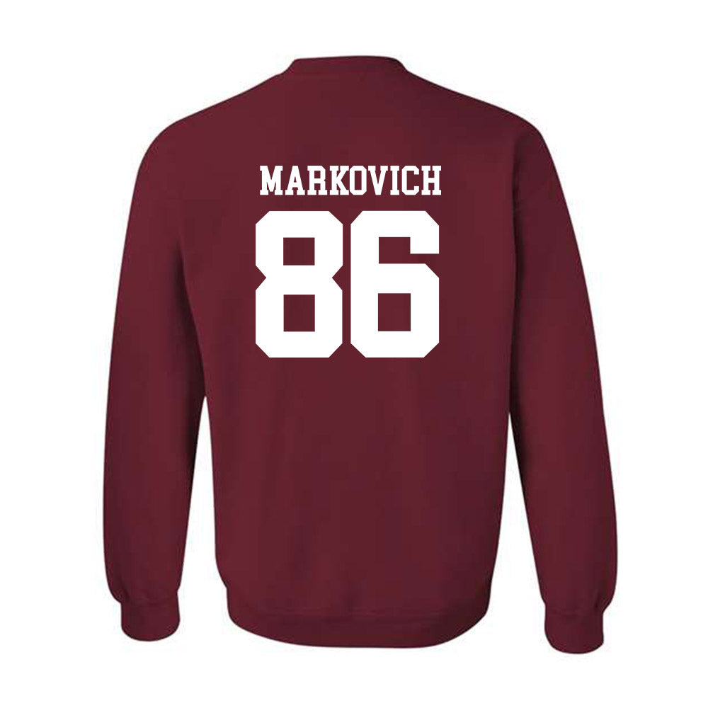 UMass - NCAA Football : Jax Markovich - Generic Shersey Crewneck Sweatshirt-1