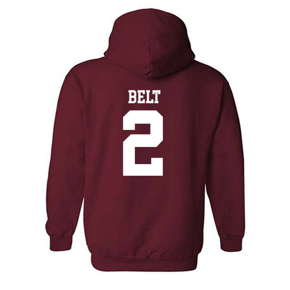 UMass - NCAA Men's Soccer : Quinn Belt - Generic Shersey Hooded Sweatshirt-1