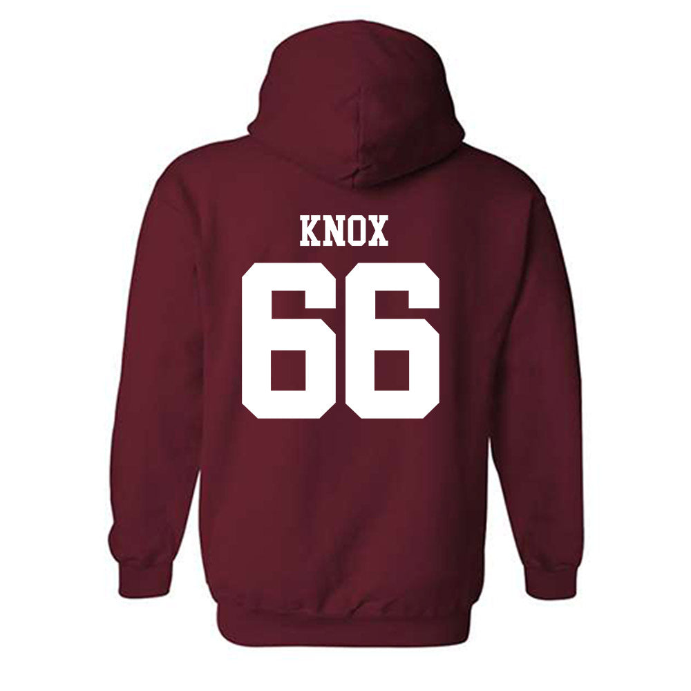UMass - NCAA Football : Greg Knox - Generic Shersey Hooded Sweatshirt-1