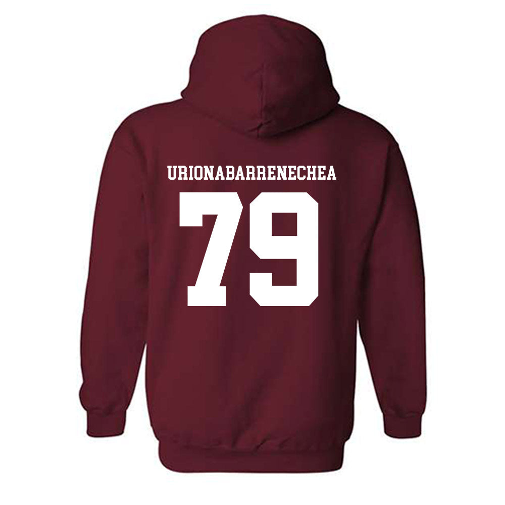 UMass - NCAA Football : Aitor Urionabarrenechea - Generic Shersey Hooded Sweatshirt-1