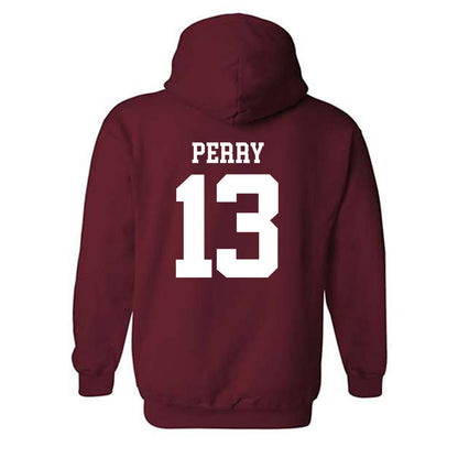 UMass - NCAA Football : Willl Perry - Generic Shersey Hooded Sweatshirt-1