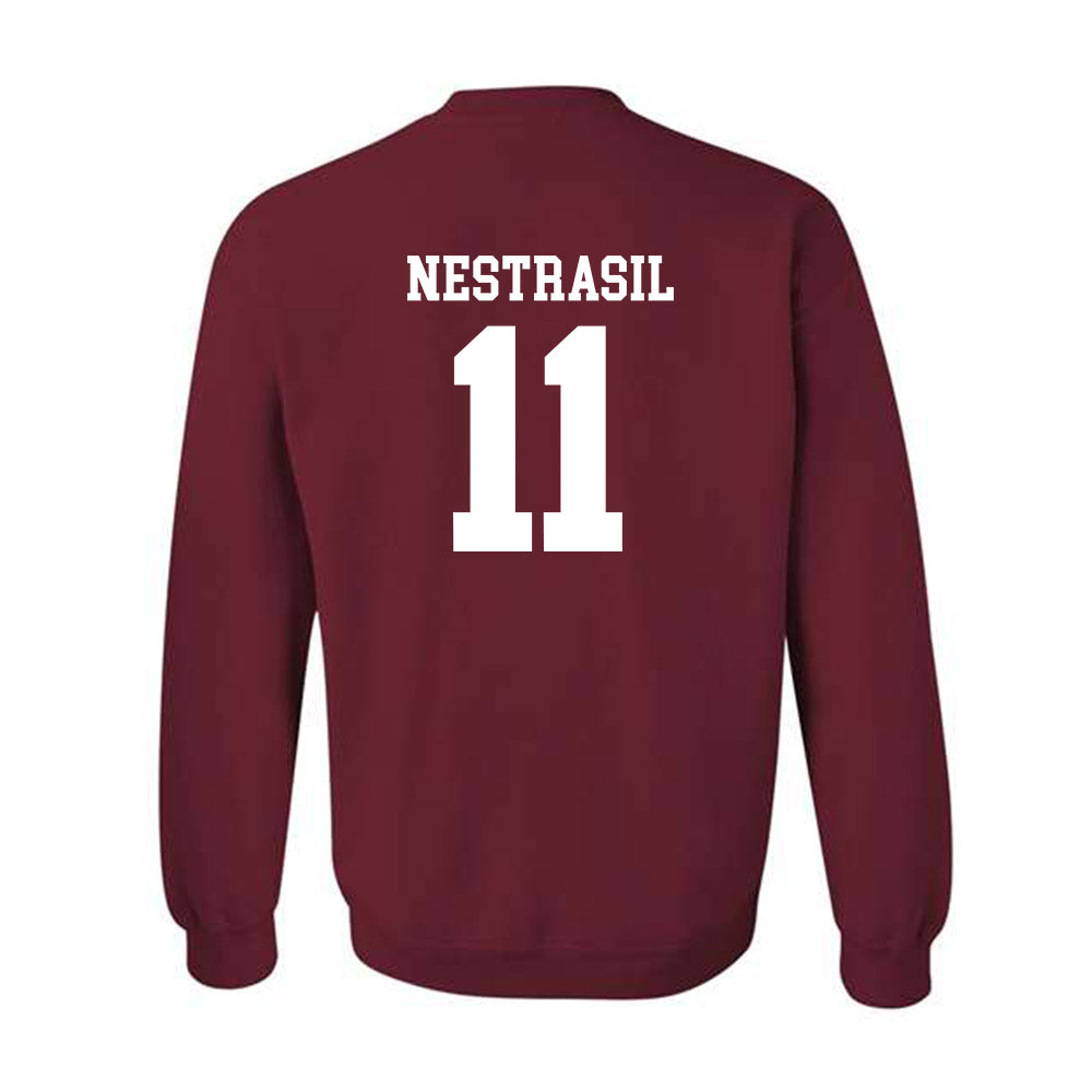 UMass - NCAA Men's Ice Hockey : Vaclav Nestrasil - Generic Shersey Crewneck Sweatshirt-1
