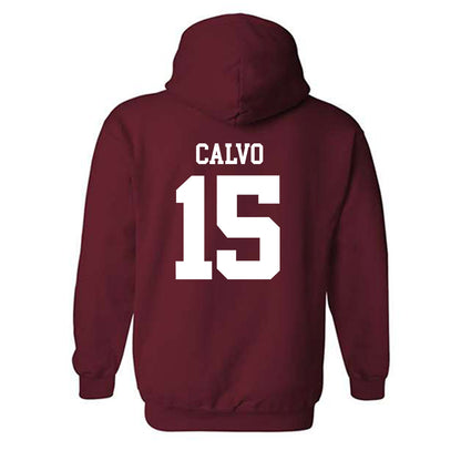 UMass - NCAA Men's Lacrosse : Michael Calvo - Generic Shersey Hooded Sweatshirt-1