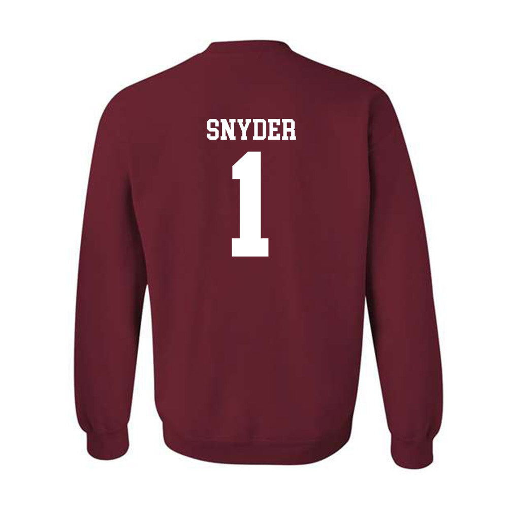 UMass - NCAA Football : DD Snyder - Generic Shersey Crewneck Sweatshirt-1