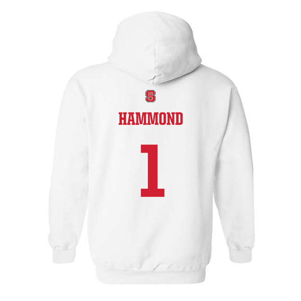 NC State - NCAA Men's Basketball : Christian Hammond - Generic Shersey Hooded Sweatshirt-1
