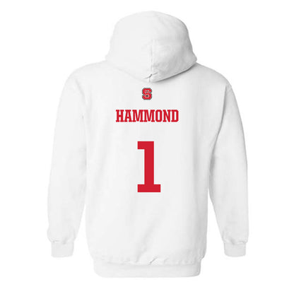 NC State - NCAA Men's Basketball : Christian Hammond - Generic Shersey Hooded Sweatshirt-1