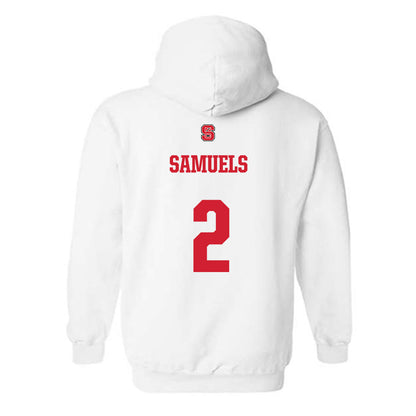 NC State - NCAA Women's Basketball : Qadence Samuels - Generic Shersey Hooded Sweatshirt-1
