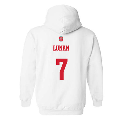 NC State - NCAA Women's Basketball : Kyshe Lunan - Generic Shersey Hooded Sweatshirt-1