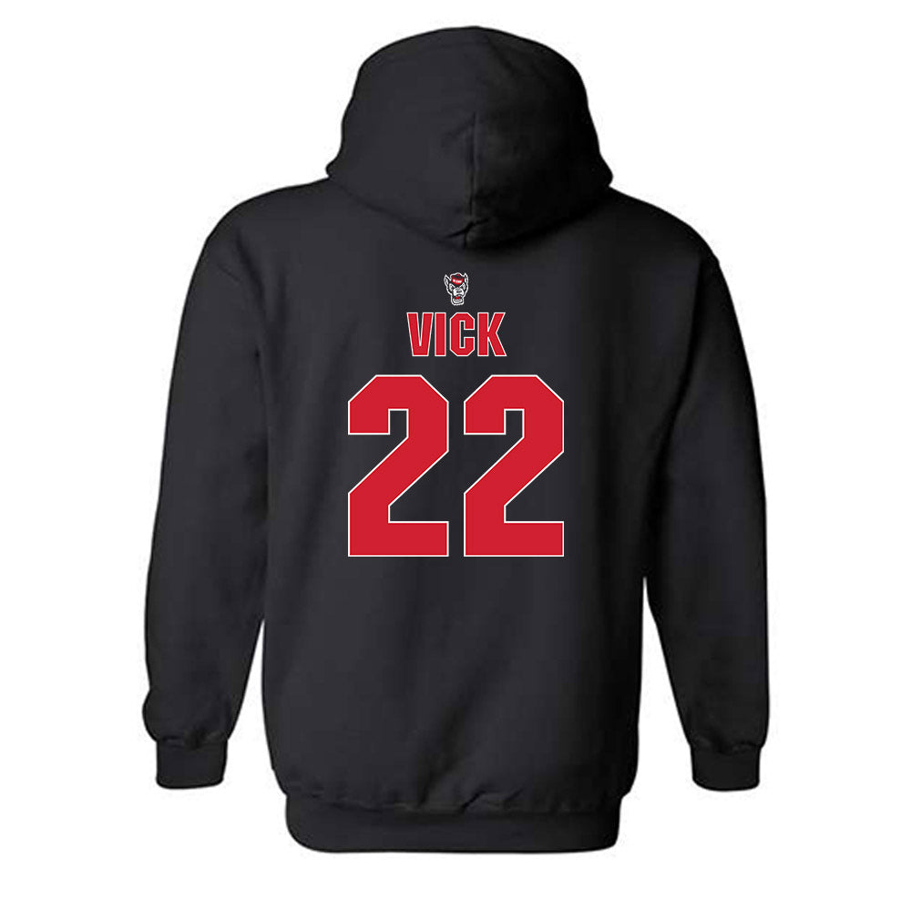 NC State - NCAA Football : Jackson Vick - Sports Shersey Hooded Sweatshirt-1
