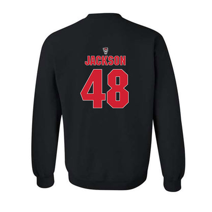 NC State - NCAA Football : Hunter Jackson - Sports Shersey Crewneck Sweatshirt-1