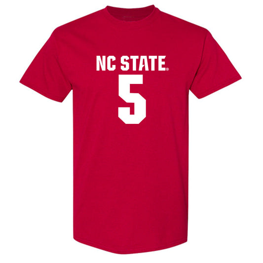 NC State - NCAA Men's Basketball : Tre Holloman - Classic Shersey T-Shirt-0