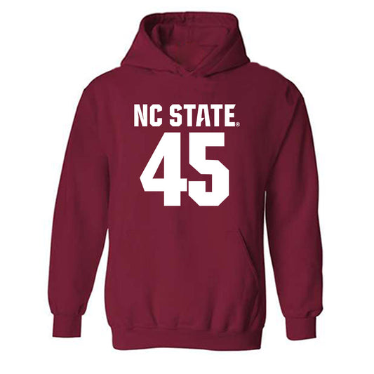 NC State - NCAA Men's Basketball : Colt Langdon - Classic Shersey Hooded Sweatshirt-0