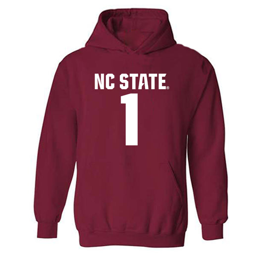NC State - NCAA Men's Basketball : Darrion Williams - Classic Shersey Hooded Sweatshirt-0