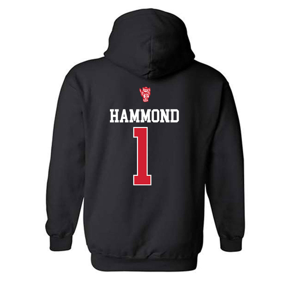 NC State - NCAA Men's Basketball : Christian Hammond - Classic Shersey Hooded Sweatshirt-1