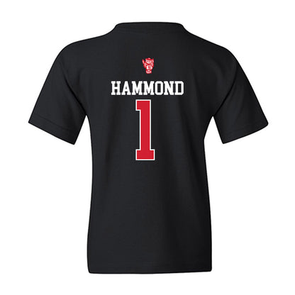 NC State - NCAA Men's Basketball : Christian Hammond - Classic Shersey Youth T-Shirt-1