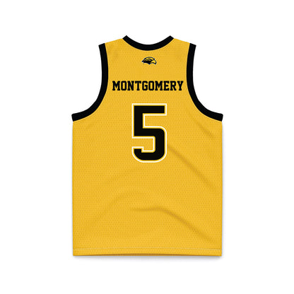 Southern Miss - NCAA Men's Basketball : Jett Montgomery - Gold Basketball Jersey-1