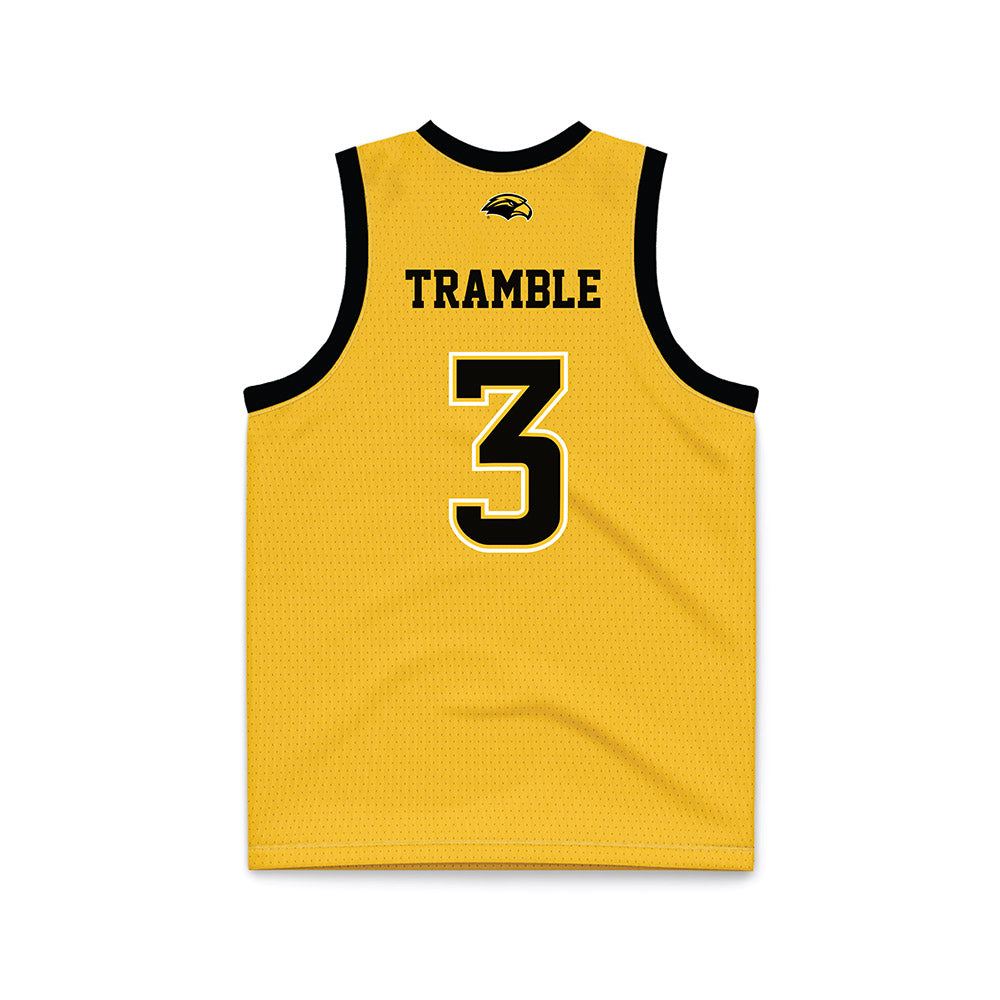Southern Miss - NCAA Men's Basketball : Chiante Tramble - Gold Basketball Jersey-1