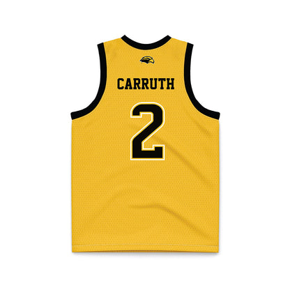 Southern Miss - NCAA Men's Basketball : Brewer Carruth - Gold Basketball Jersey-1