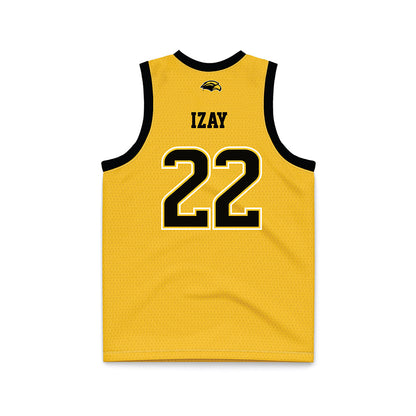 Southern Miss - NCAA Men's Basketball : tegra izay - Gold Basketball Jersey-1