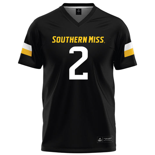 Southern Miss - NCAA Football : Dominick Hill - Black Football Jersey-0