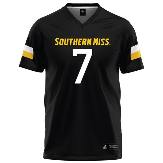 Southern Miss - NCAA Football : Isaiah Gibson Sr - Black Football Jersey-0