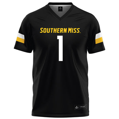 Southern Miss - NCAA Football : Champ Lewis - Black Football Jersey-0