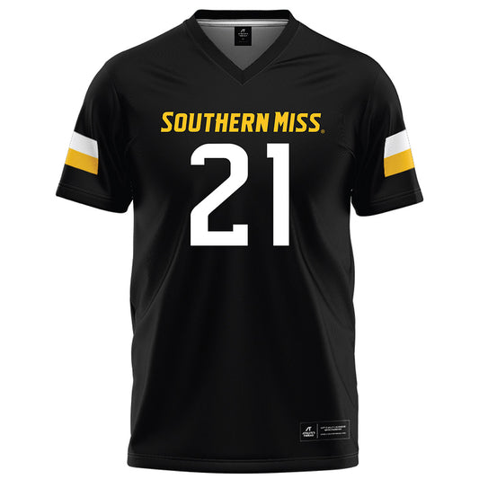 Southern Miss - NCAA Football : TJ Johnson - Black Football Jersey-0