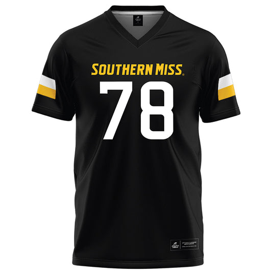Southern Miss - NCAA Football : Jez Janvier - Black Football Jersey-0