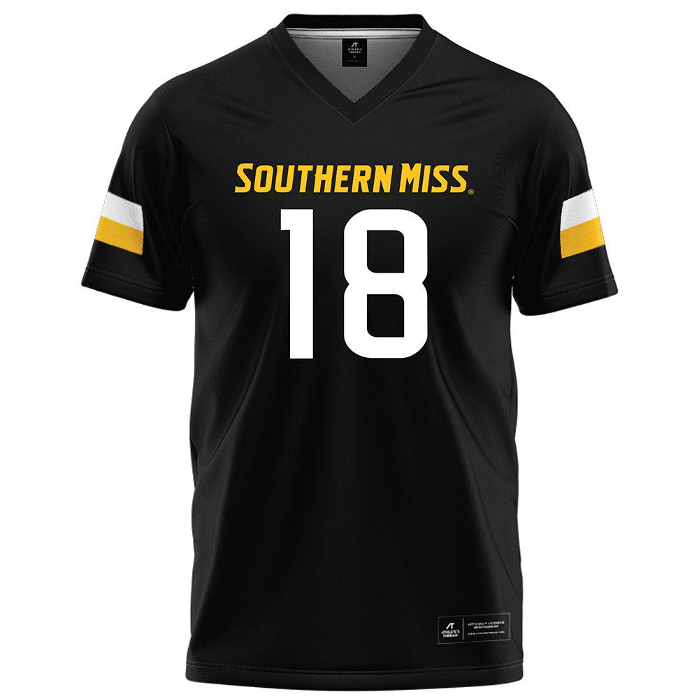 Southern Miss - NCAA Football : Jordan Johnson - Black Football Jersey-0