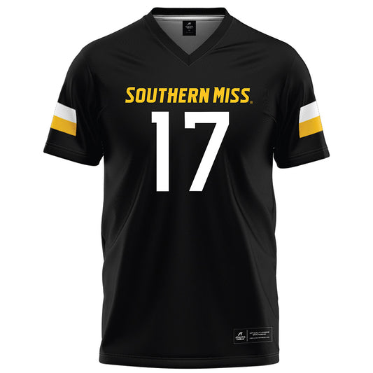 Southern Miss - NCAA Football : Michael Montgomery - Black Football Jersey-0