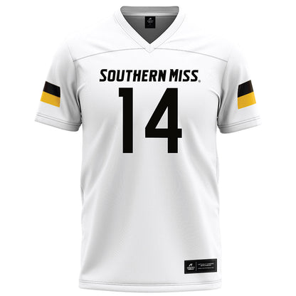 Southern Miss - NCAA Football : Jordan Pride - White Football Jersey-0