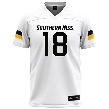 Southern Miss - NCAA Football : Jordan Johnson - White Football Jersey-0