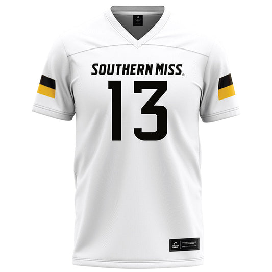 Southern Miss - NCAA Football : Grant Page - White Football Jersey-0