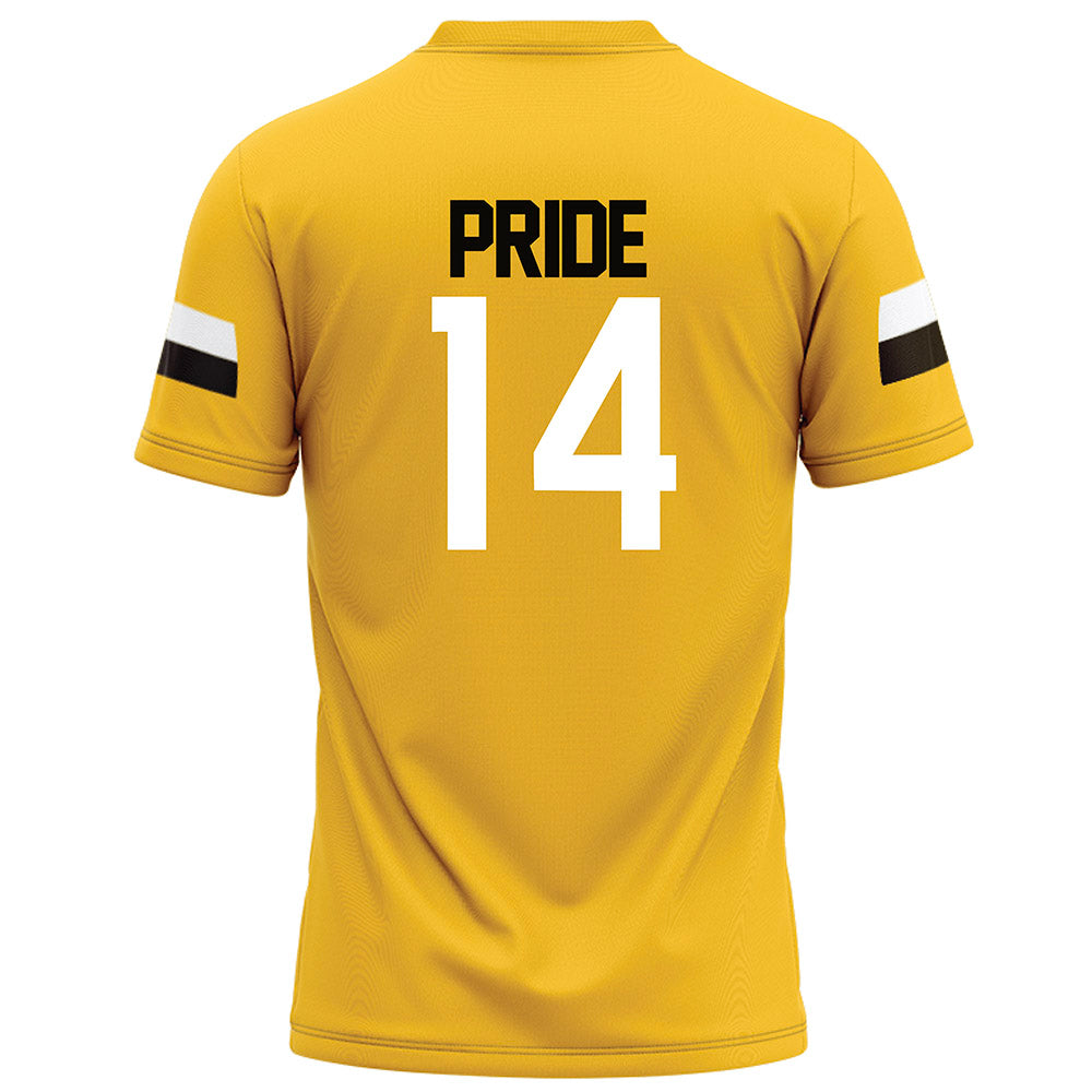 Southern Miss - NCAA Football : Jordan Pride - Gold Football Jersey-1