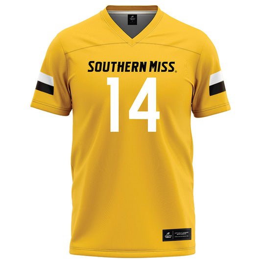 Southern Miss - NCAA Football : Jordan Pride - Gold Football Jersey-0