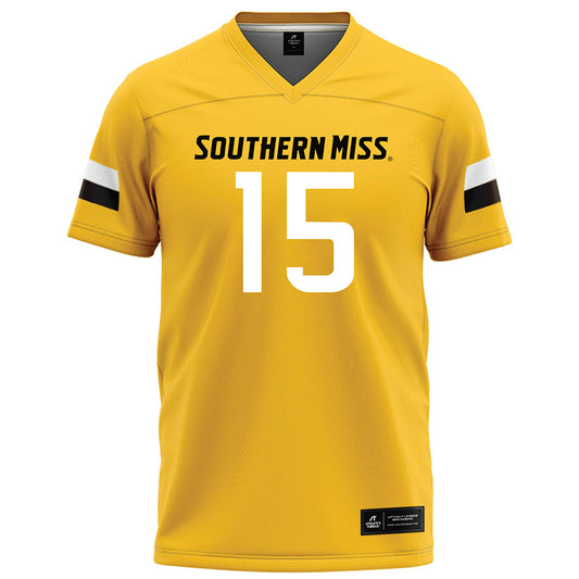 Southern Miss - NCAA Football : Kyle Davis - Gold Football Jersey-0