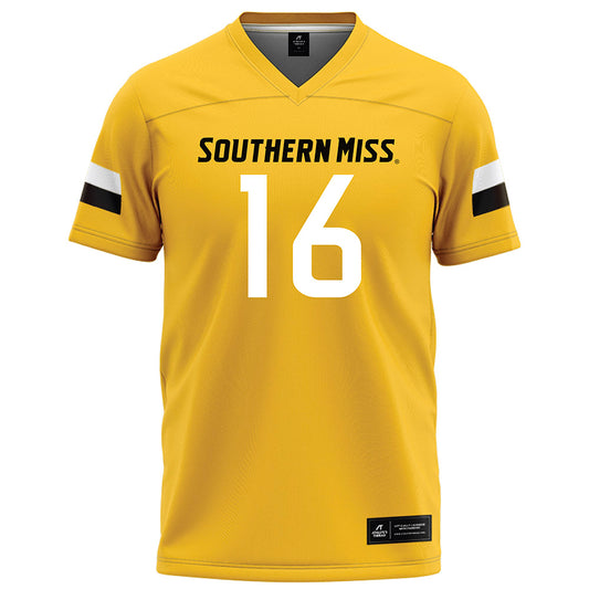 Southern Miss - NCAA Football : Jameer Lewis - Gold Football Jersey-0