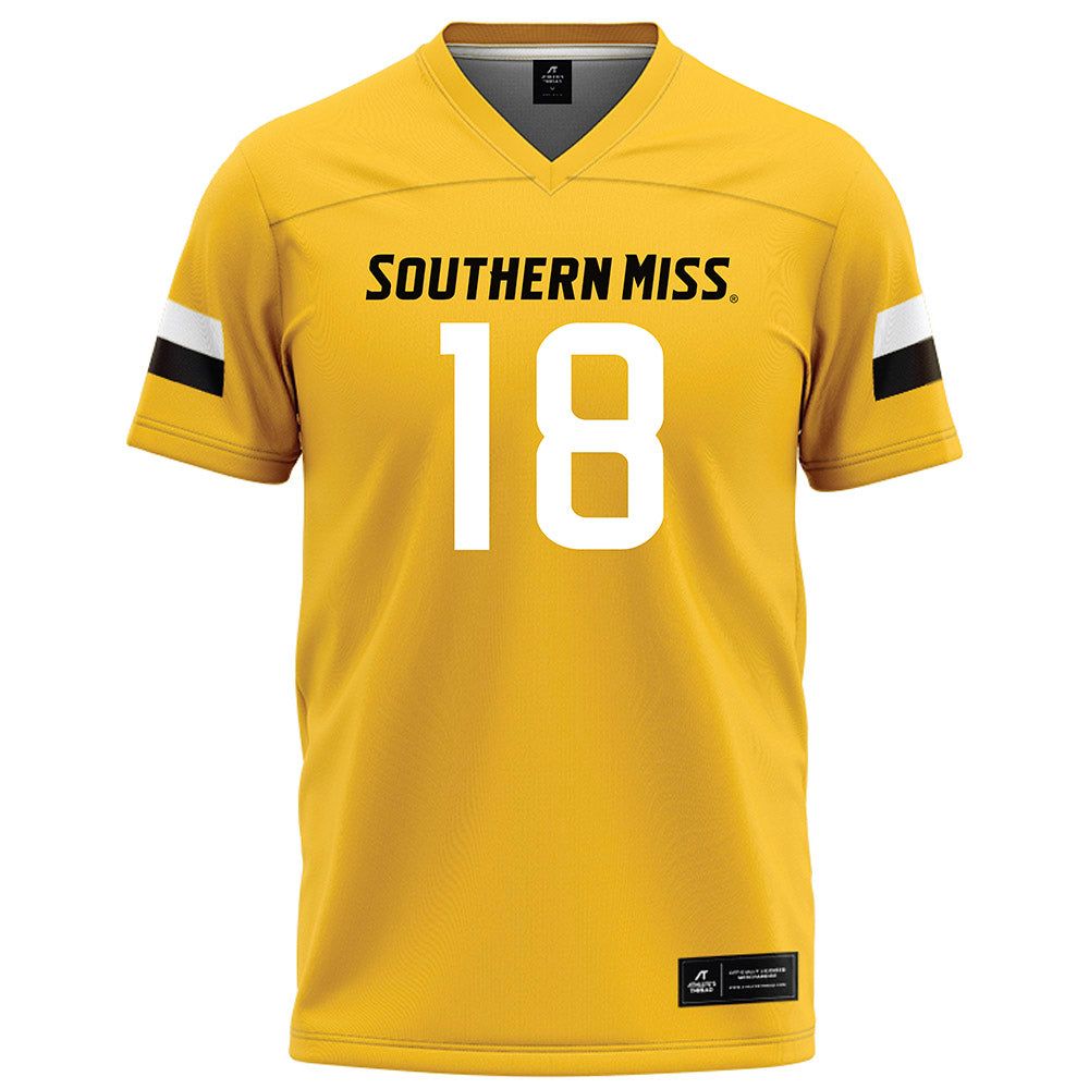 Southern Miss - NCAA Football : Jordan Johnson - Gold Football Jersey-0