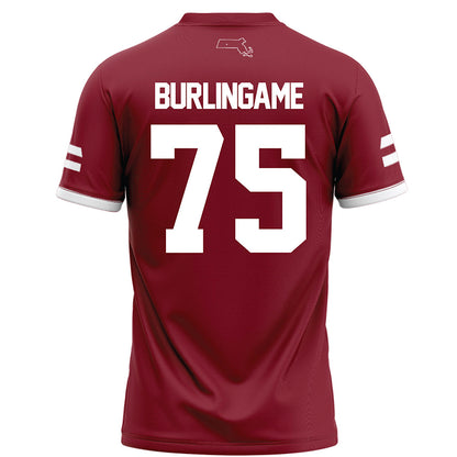 UMass - NCAA Football : Tanner Burlingame - Maroon Football Jersey-1