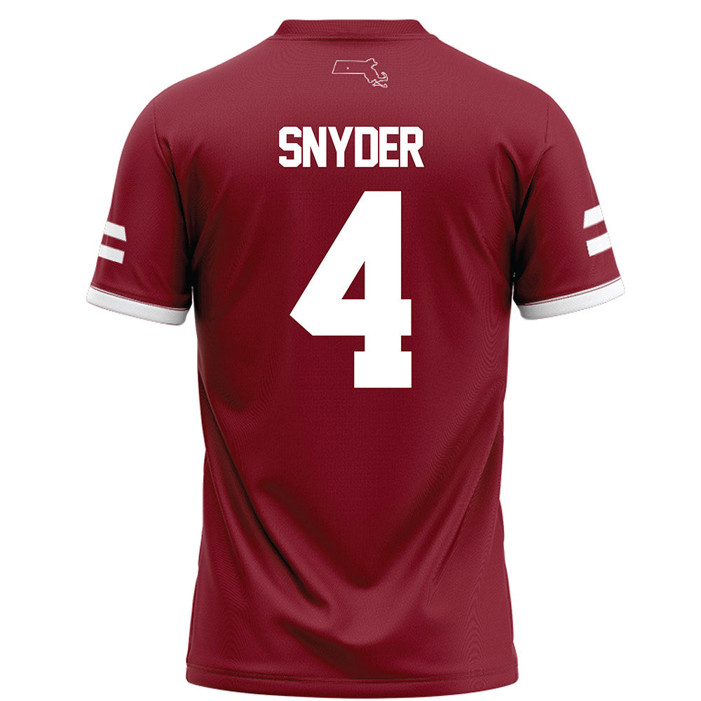 UMass - NCAA Football : DD Snyder - Maroon Football Jersey-1