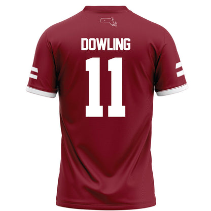 UMass - NCAA Football : Max Dowling - Maroon Football Jersey-1