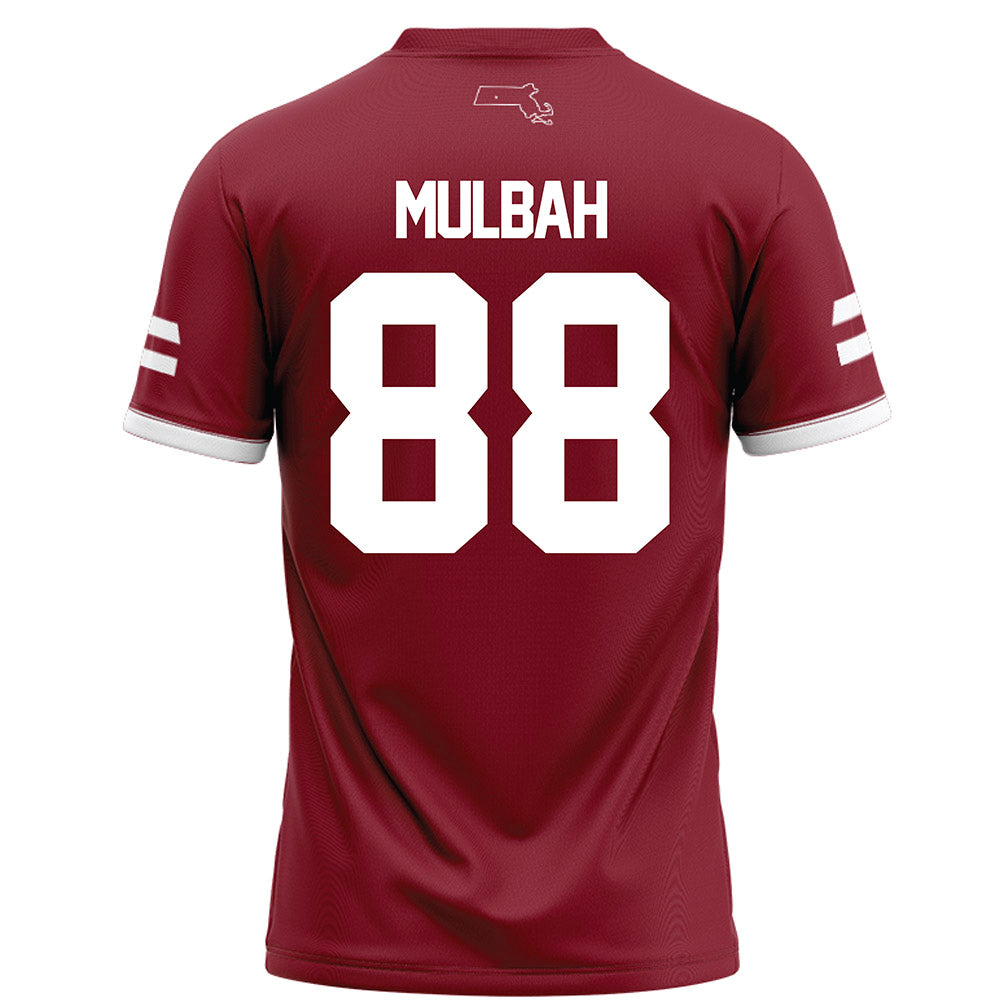 UMass - NCAA Football : Samuel Mulbah - Maroon Football Jersey-1